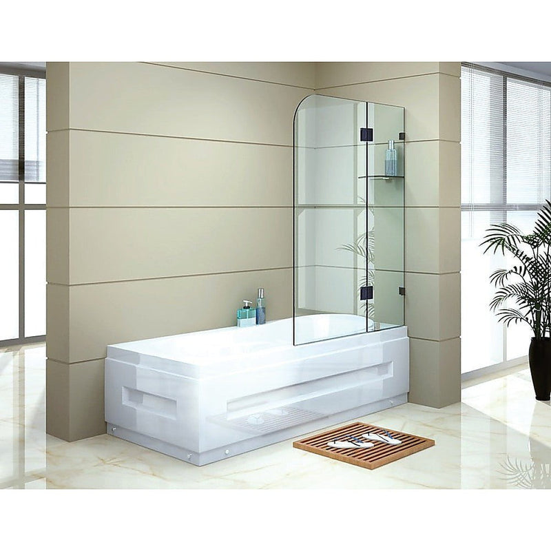 1200 x 1450mm Frameless Bath Panel 10mm Glass Shower Screen By Della Francesca Payday Deals