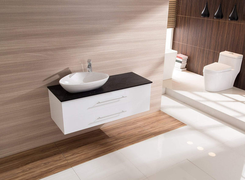 1200mm Wall Hung Bathroom Vanity Unit With Stone Top, Basin - Della Francesca