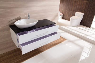 1200mm Wall Hung Bathroom Vanity Unit With Stone Top, Basin - Della Francesca