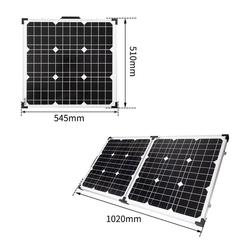 120W 12V Folding Solar Panel Kit Mono Megavolt Camp Power Charging Battery
