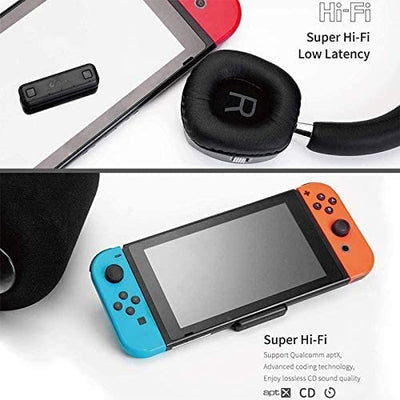 Bluetooth Adapter Route air Pro Support in-Game Voice Chat compatible with Nintendo Switch, Nintendo Switch Lite, PS4 and Laptops