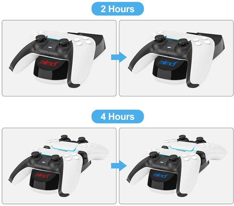 PS5 Charging Dock with USB Charging for 2 Controllers