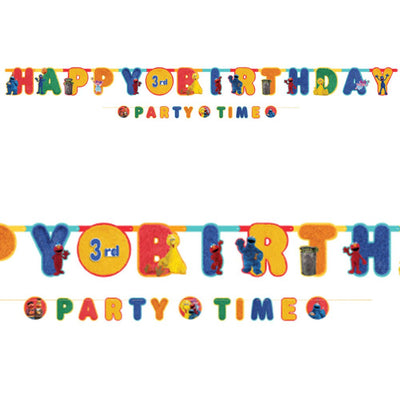 Sesame Street Jumbo Happy Birthday Add-An-Age Letter Banner Set
