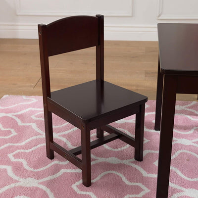 Farmhouse Table & 4 Chair Set (Brown)