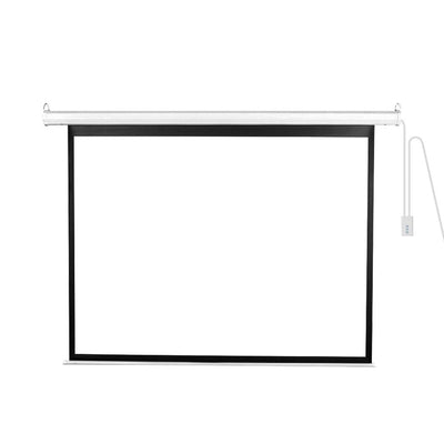 125" Projector Screen Electric Motorised Projection Retractable 3D Home Cinema