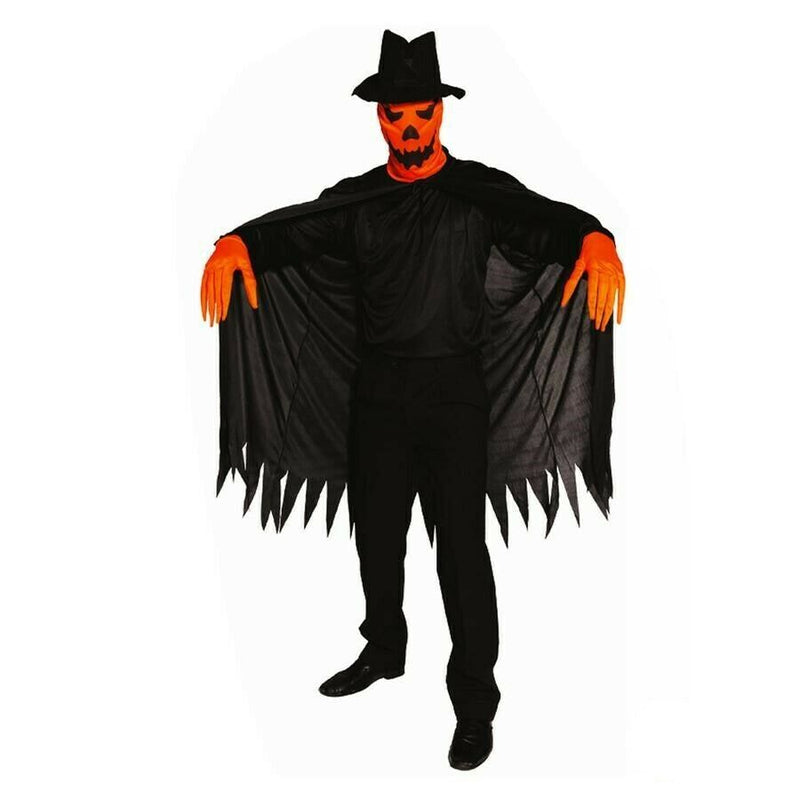 Pumpkin Slayer Costume Halloween Party Scary Fancy Dress Black Cape Adult Size