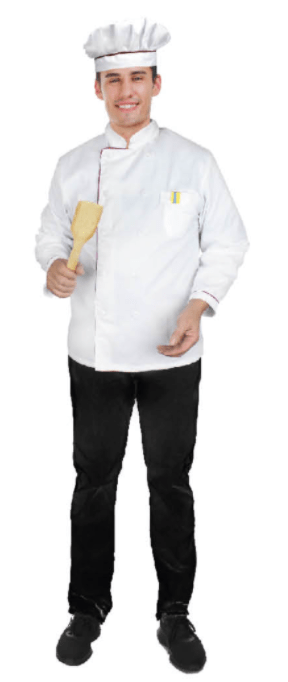 CHEF COSTUME Cook Apron Hat Master Halloween Party Outfit