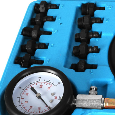 12pcs Engine Oil Pressure Test Tool Kit Tester Gauge Diagnostic Automotive Blue Payday Deals