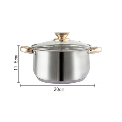 12Piece Cookware Set  Kitchen Stainless Steel Stock Pot Pan Sets Saucepan Casserole kettle Payday Deals