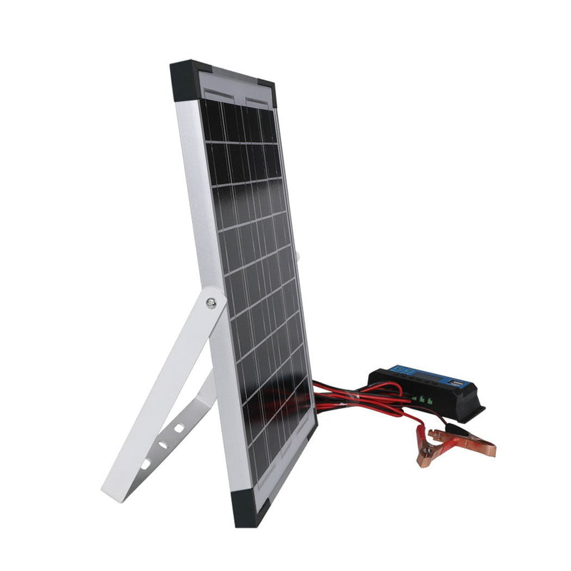 12V 10W Solar Panel Kit MONO Caravan Regulator RV Camping Power Charging Payday Deals