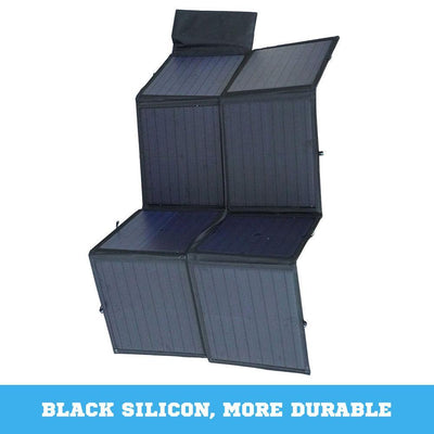 12V 120W Folding Solar Panel Kit Generator Power Charger Black Silicon Blanket