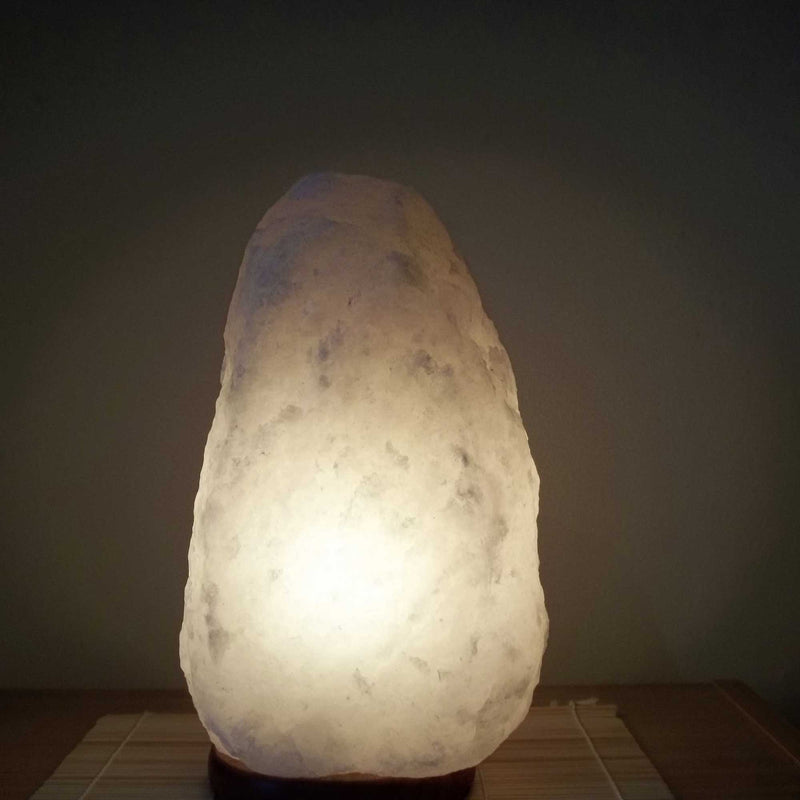 12V 12W 1-2Kg Himalayan White Salt Lamp Crystal Rock Natural Shape Unique Lamps Payday Deals