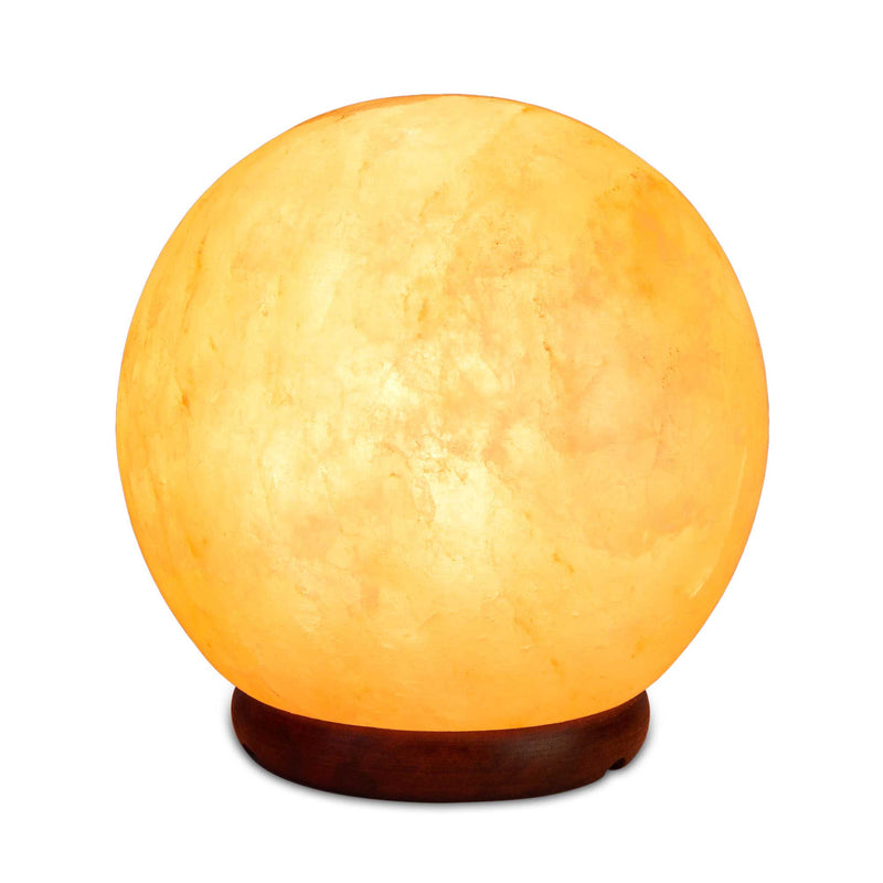 12V 12W 5" Ball Himalayan Pink Salt Lamp Carved Rock Crystal Light Bulb On/Off Payday Deals