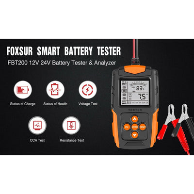 12V 24V Car battery tester LCD Battery Analyzer Test Tool For Car Truck Payday Deals