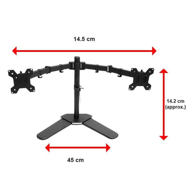13"-27" Dual Screen Monitor Stand TV Bracket Computer Display Desk Mount Holder Payday Deals