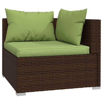 13 Piece Garden Lounge Set with Cushions Brown Poly Rattan Payday Deals