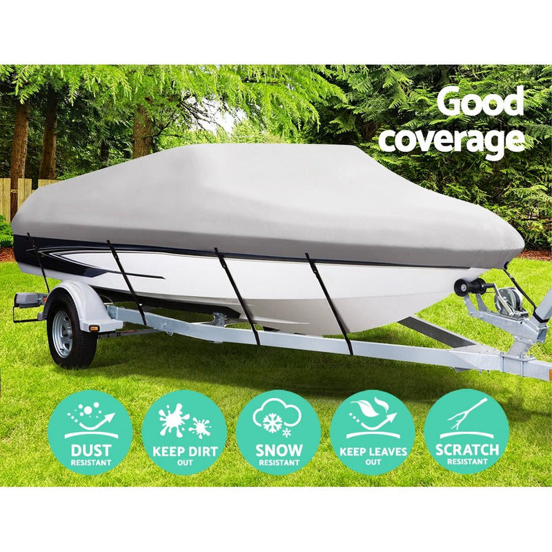 14 - 16 foot Waterproof Boat Cover - Grey Payday Deals