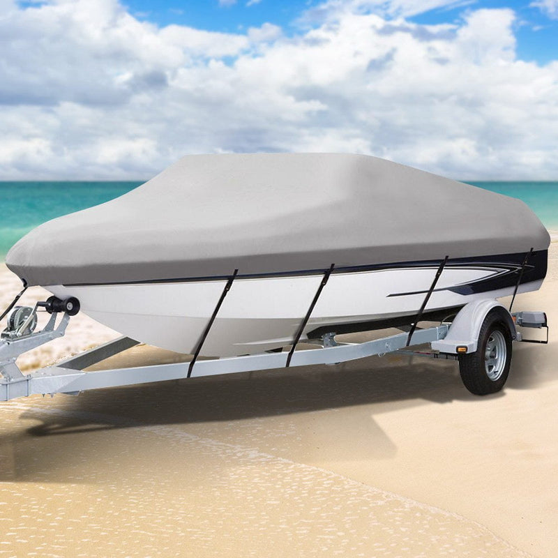 14 - 16 foot Waterproof Boat Cover - Grey Payday Deals