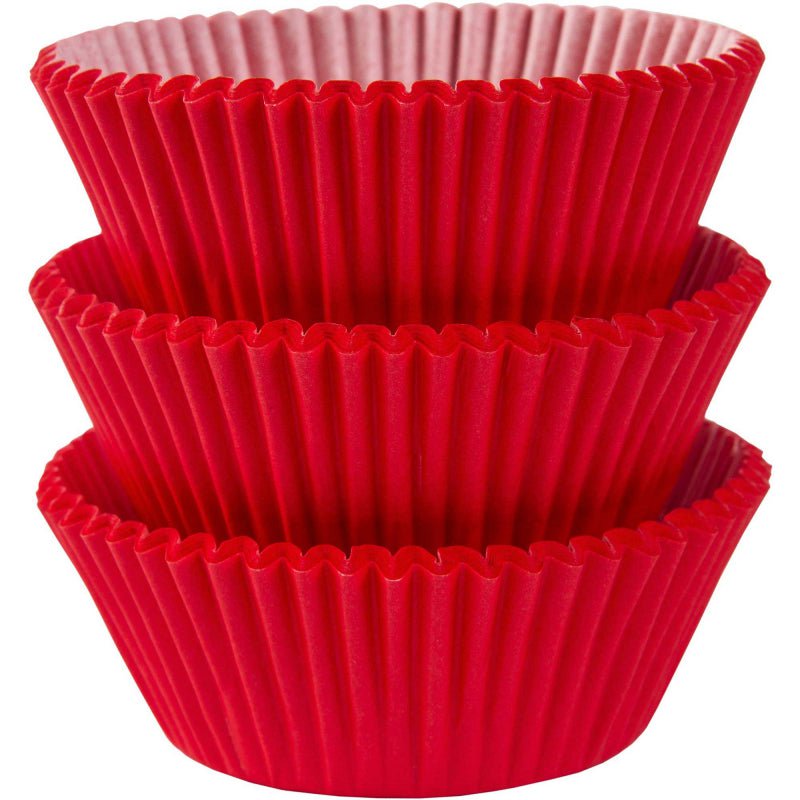 Red Cupcake Cases Baking Cups 75 Pack - Payday Deals