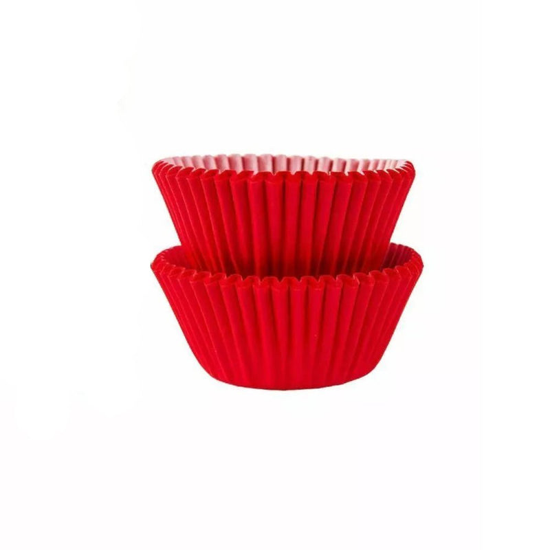 Mini Red Cupcake Cases Baking Cups 100 Pack - Payday Deals