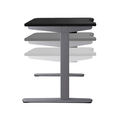 140cm Curved Adjustable Curved Desk - Black