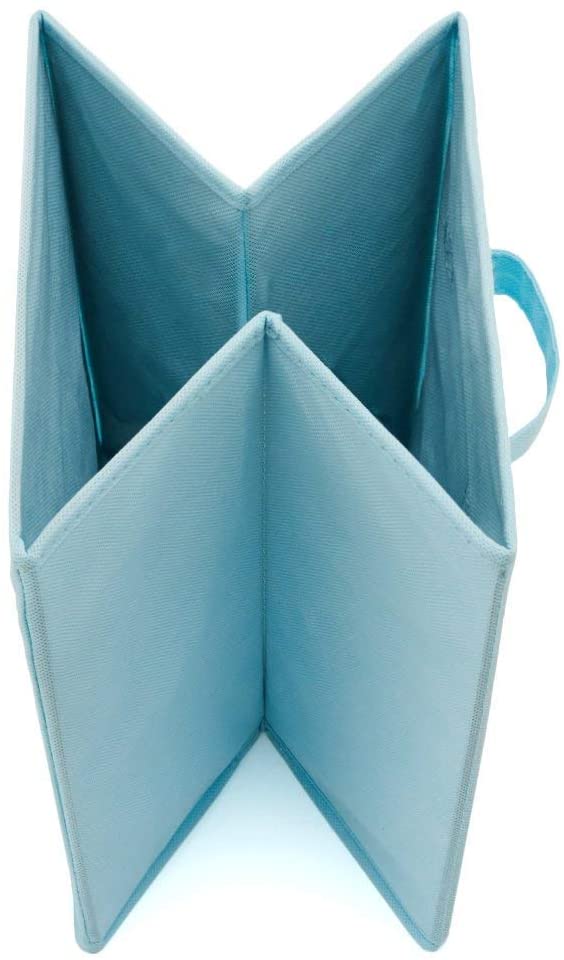 Pack of 6 Foldable Fabric Basket Bin Storage Cube for Nursery, Office and Home Décor (Baby Blue)