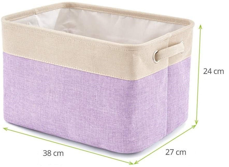 Pack of 3 Foldable Fabric Basket Bin,  Collapsible Storage Cube for Nursery, Office, Home Décor, Shelf Cabinet, Cube Organizers (Mixed Color)