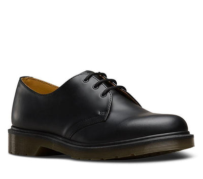 Dr. Martens 1461 Smooth Shoes Classic 3 Eye Lace Up Unisex PW - Black Smooth