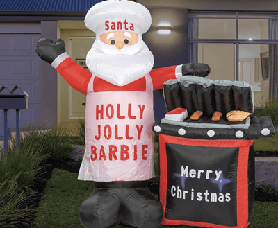 150cm Xmas Father Christmas Charm Inflatable Santa Claus BBQ Barbecue Décor Payday Deals