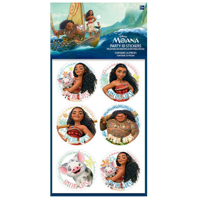 Moana Party Favour Stickers 24 Pack