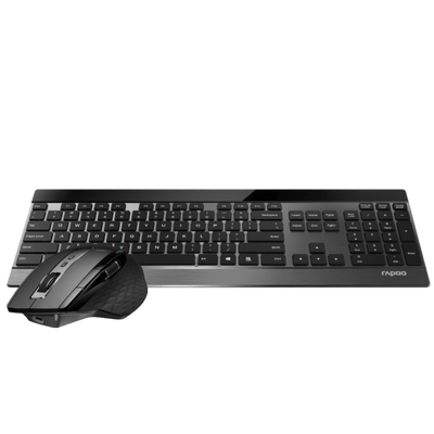 RAPOO 9900M Multi-mode Wireless Ultra-slim Keyboard & Mouse - Bluetooth 3.0, 4.0, 2.4G Multi-Mode Switch, Ultra-Slim Keys, Adjustable DPI