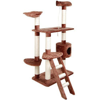  158cm Cat Scratching Tree Pole Gym House - Brown