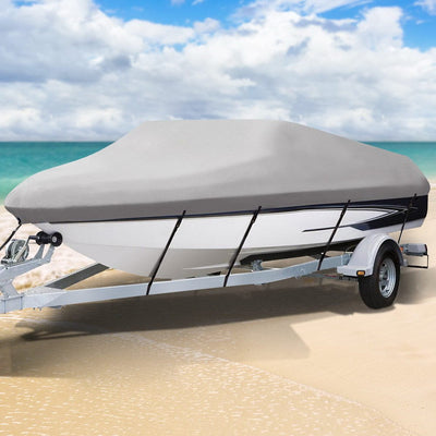 16 - 18.5 foot Waterproof Boat Cover - Grey Payday Deals