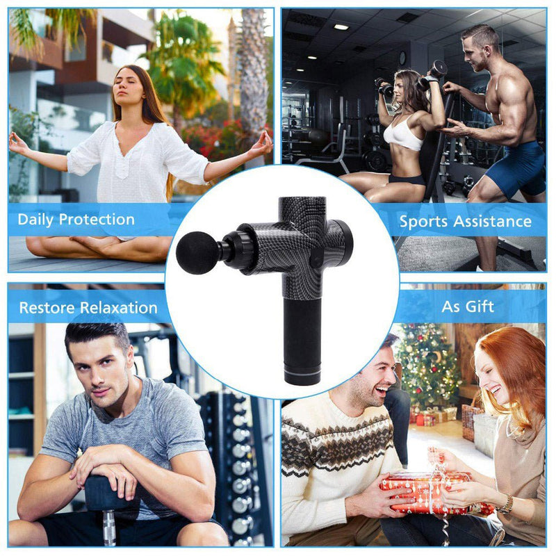 16.8V 6 Heads LCD Massage Gun Percussion Vibration Muscle Therapy Deep Tissue AU Payday Deals