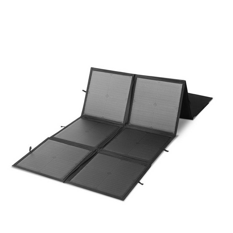 160W Folding Solar Panel Blanket Kit Regulator Black