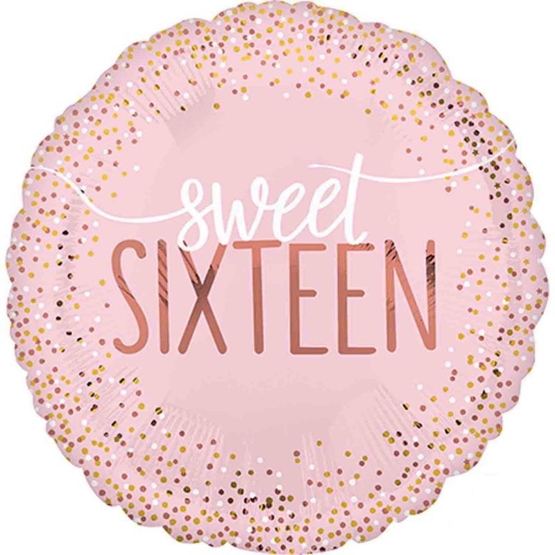16th Sweet Sixteen Birthday Blush Foil Balloon Payday Deals