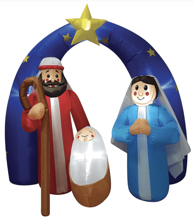 180cm Xmas Inflatable Christmas Decor Nativity Sence Jesus Christ Virgin Mary