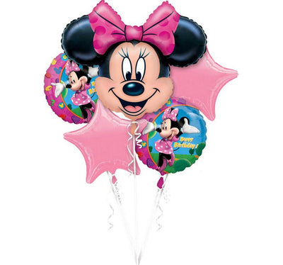 Minnie Mouse Birthday Party Supplies Bouquet 5 Balloons