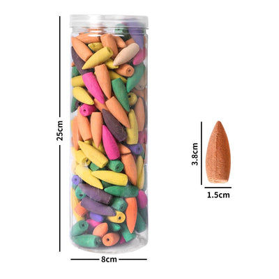 188x Incense Cones Colorful for Backflow Waterfall Tower Natural Fragrance Payday Deals