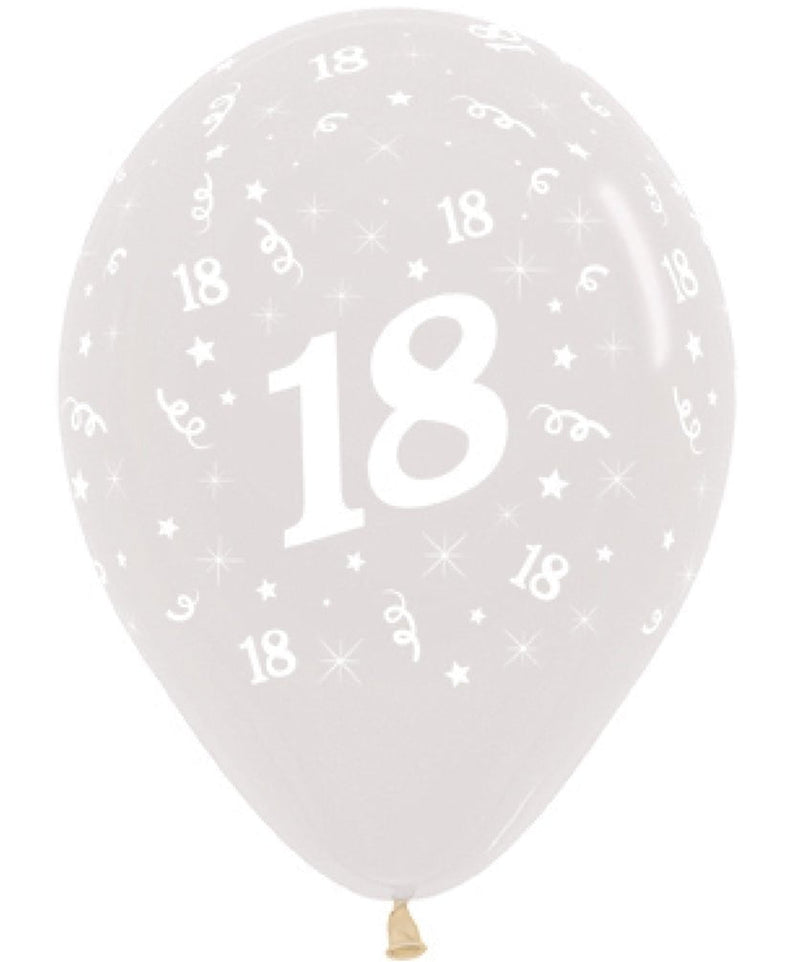 18th Birthday Clear Latex Balloons 6 Pack Payday Deals