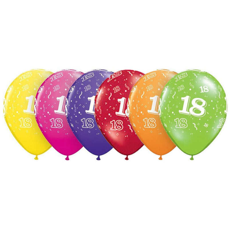 18th Birthday Confetti Print Tropical Latex Balloons 25 Pack Payday Deals