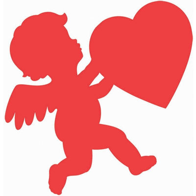 Valentine's Day Cupid Glossy Cardboard Cutout Decoration x1