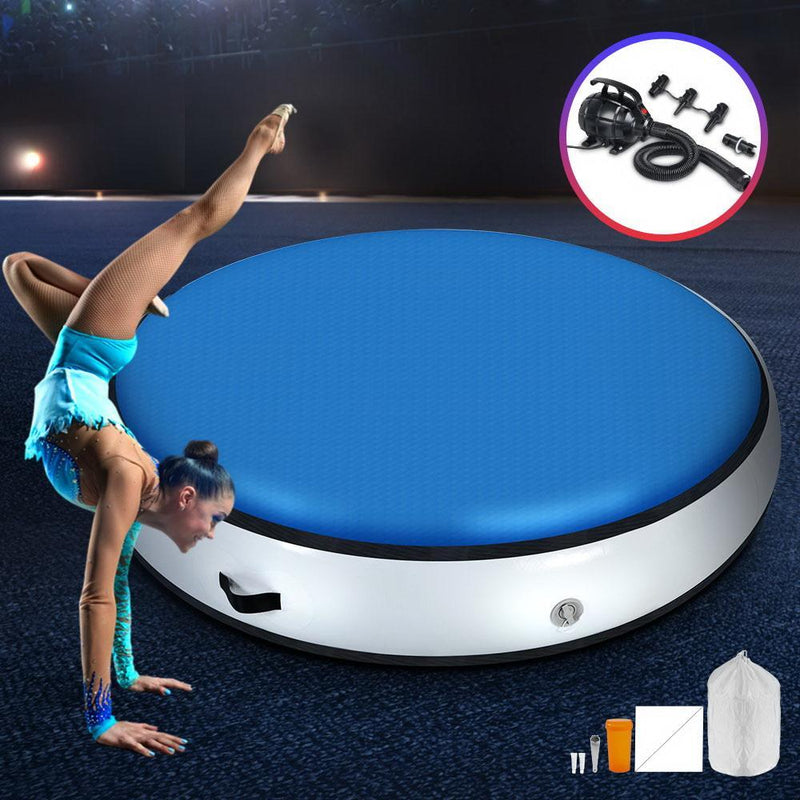 Everfit 1M Inflatable Air Track Spot Airtrack Tumbling Mat with Pump Floor Gymnastics Gym