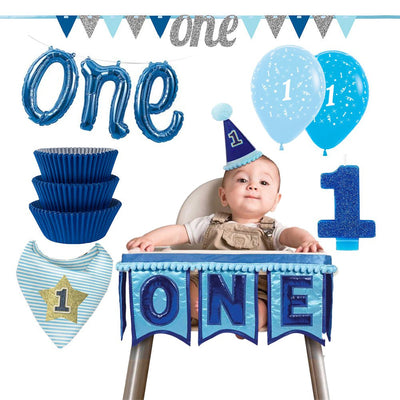 1st Birthday Boy Highchair Decorating Party Pack Payday Deals