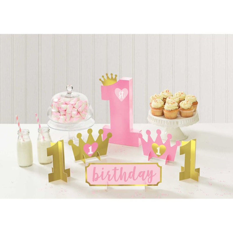 1st Birthday Girl Table Decorating Kit Payday Deals
