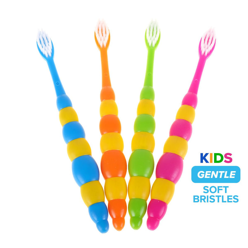 1st Care 144PCE Kids Toothbrushes Soft Bristles Easy Grip Assorted Colours Payday Deals