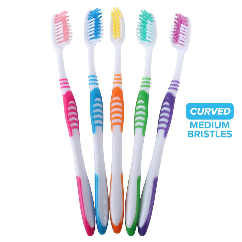 1st Care 180PCE Toothbrushes Medium Bristles Assorted Colours Payday Deals