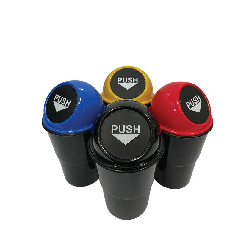 1x 550ml Mini Car Rubbish Bin - Cup Holder Trash Can Coin Ashtray Random Colour Payday Deals