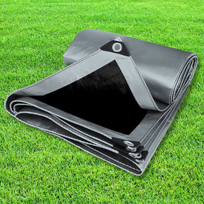 2.1x6.1M Heavy Duty Poly Tarps 200gsm PE Tarpaulin Camping Cover UV Rot Proof Payday Deals