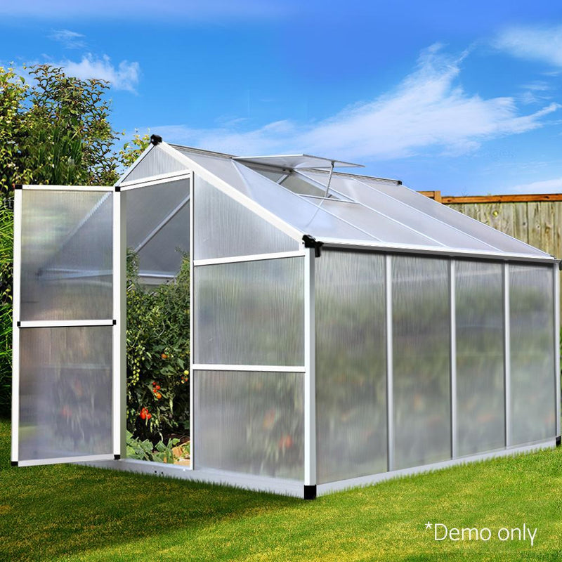 2.4x2.5M Polycarbonate Hobby Aluminium Greenhouse Garden Grow Plant
